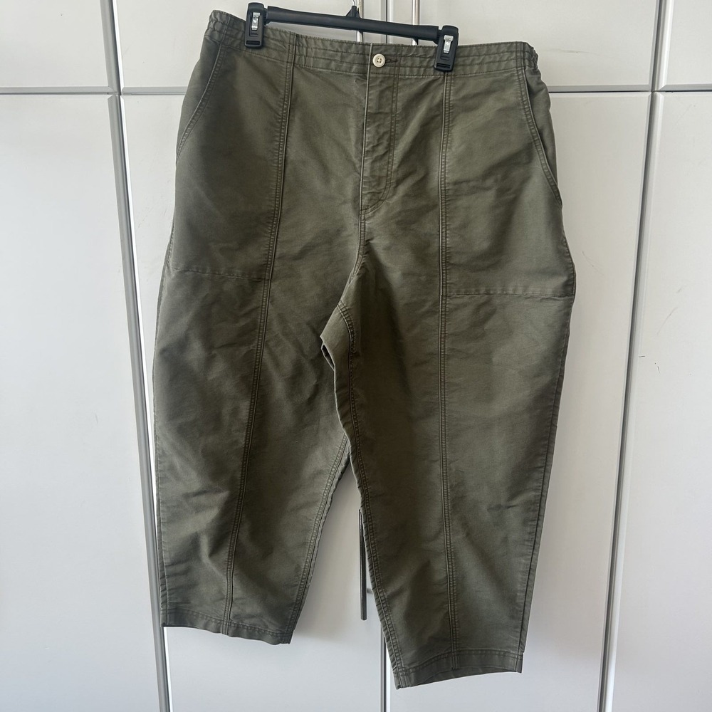 REI Co-op Wallace Lake Canvas Pants Olive Green 2XL Womens High Rise Hiking